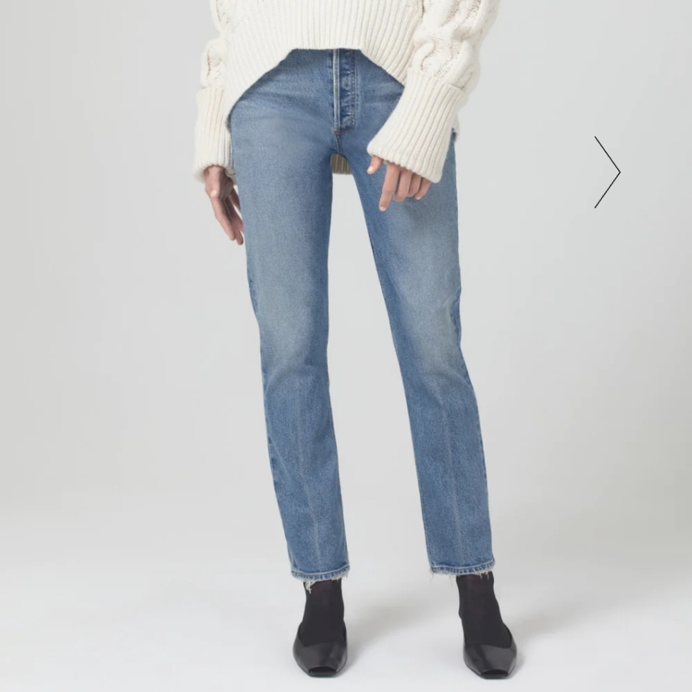 Citizens of Humanity Charlotte High Rise Straight Jeans, Premium Denim, sz 28